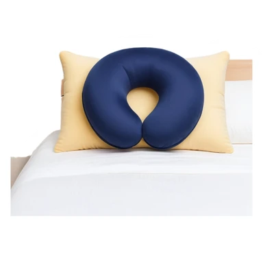 Travel neck pillow in a single dark navy blue color sticker