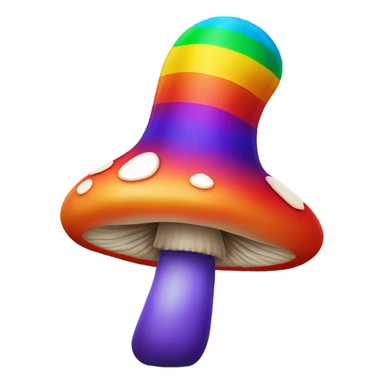 Rainbow mushroom sticker