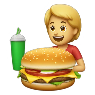 cebum comiendo hamburguesas sticker