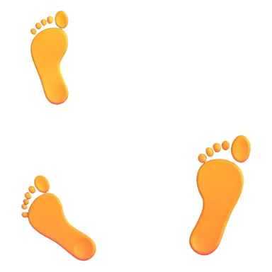 footprints sticker