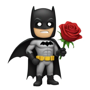 Batman holding a rose sticker