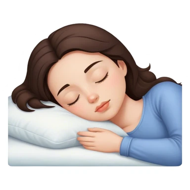 Brunette girl sleepin sticker