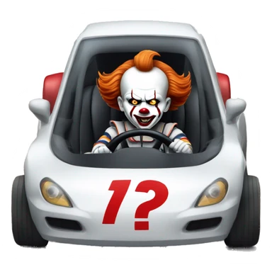 pennywise driving a race car sticker