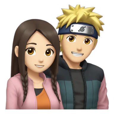 Megumi et Naruto en couple sticker