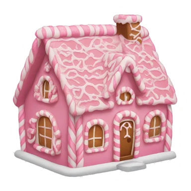 Pink gingerbread house sticker