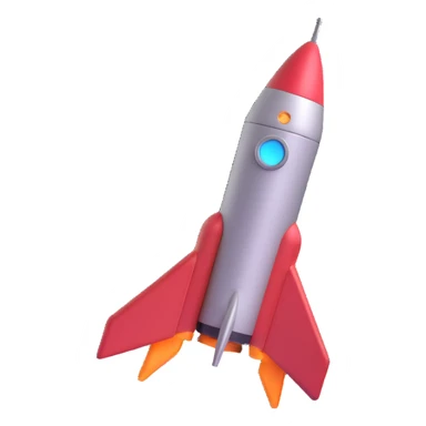 robot like a rocket flying up sticker