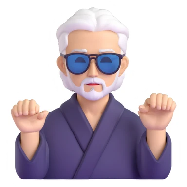 Satoru Gojo with sunglasses and white hair from Jujutsu Kaisen sticker