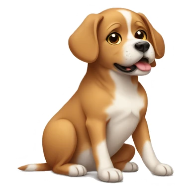 Pregnant dog sticker