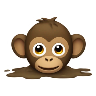 Monkey in mud sticker