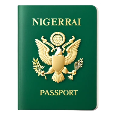 Green, Nigerian, Passport, with Eagle Logo sticker