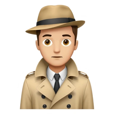 Man in a trench coat  sticker