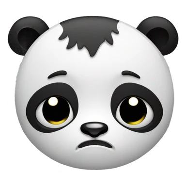 A sad panda sticker