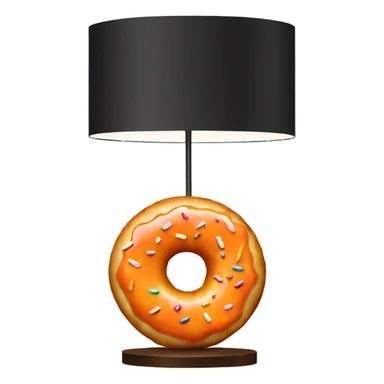 Orange donut lamp  sticker