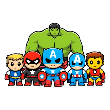 Avengers superhero team sticker