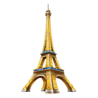 Eiffel Tower at Night bright sticker