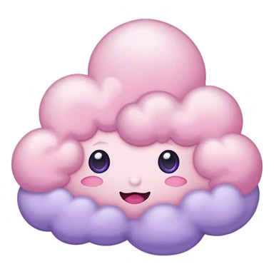 Pastel pink and purple cloud sticker