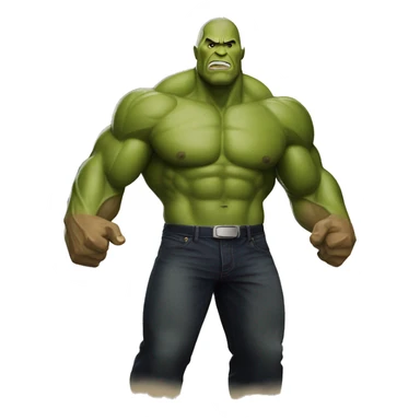 the rock was hulk sticker