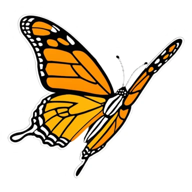 Monarch butterfly sticker