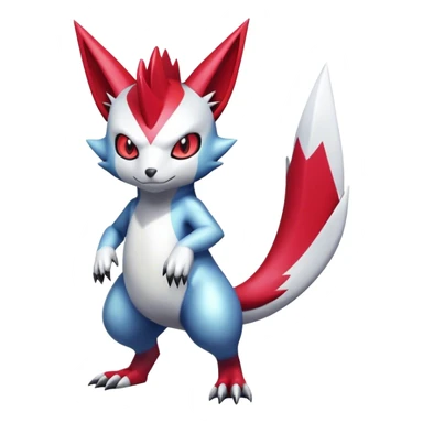 Cool Shiny Digimon-Sneasel-Zangoose-hybrid full body sticker