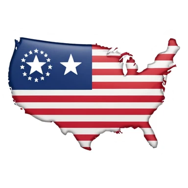 Flag of United States but state instead of star sticker