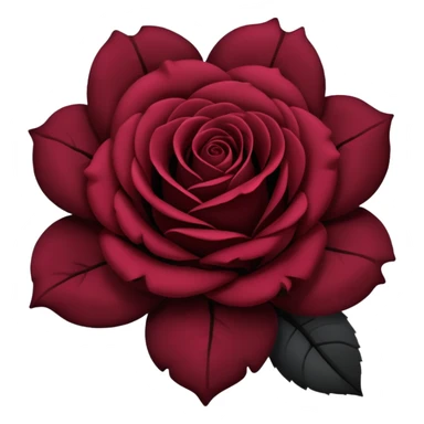 black rose, without green leaves, just flower sticker