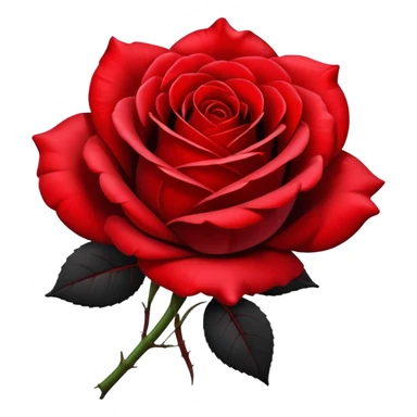  colorshifting red, black to red realistic detailed isolated rose 
 sticker