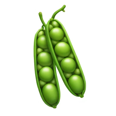 two green soybeans without pod  sticker