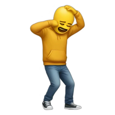 man doing a dab sticker