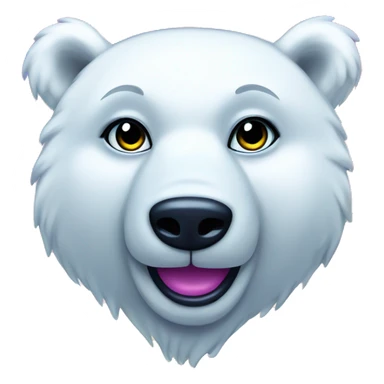 lisa frank polar bear full sticker