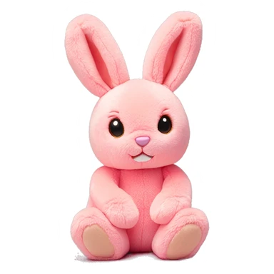 Pink bunny jellycat stuffed animal sticker