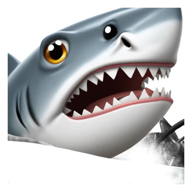 shark in a formula 1 car sticker