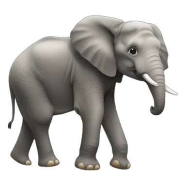 Éléphant sur girafe sticker