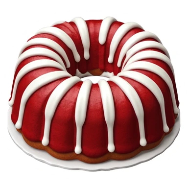 Bundt red velvet cake and white frosting  sticker