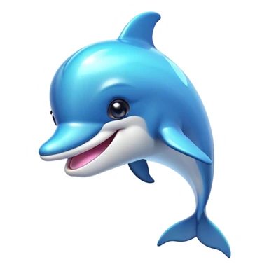 Cinematic Cheeky Dolphin Portrait Emoji, With a playful tilt of its head and a mischievous sparkle in its eyes, showcasing a sleek, shiny body accented by a quirky, animated smile and a cheeky wink, Simplified yet hilariously endearing features, highly detailed, glowing with a vibrant, sassy aquatic glow, high shine, spirited and fun, stylized with an air of quirky marine mischief, soft glowing outline, capturing the essence of a super cute dolphin that looks ready to splash its way into viral fame with playful charm! sticker