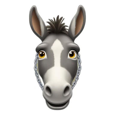 Donkey from Shrek with or chain sticker