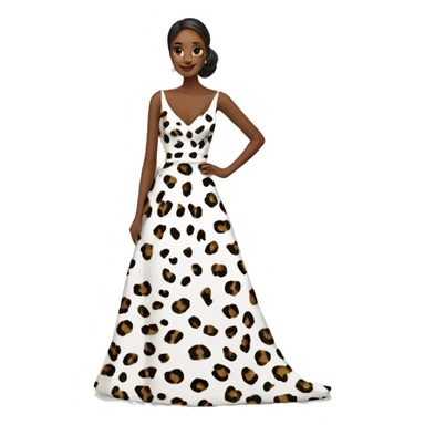 Leapord print wedding dress  sticker