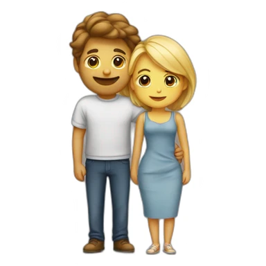 Calin entre un couple sticker