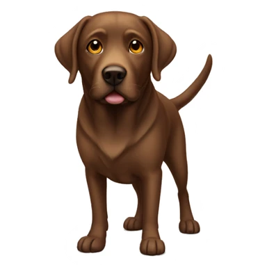 Brown lab dog sticker