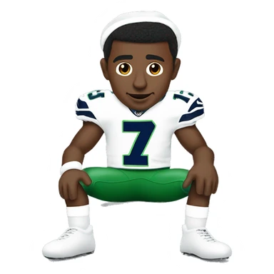 Geno smith in Seahawks unifiem as elf on the shelf  sticker
