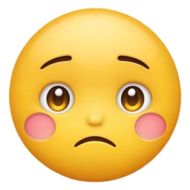 Please pouting cute yellow rpund emoji sticker