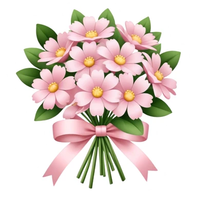 pale pink flower bouquet  sticker
