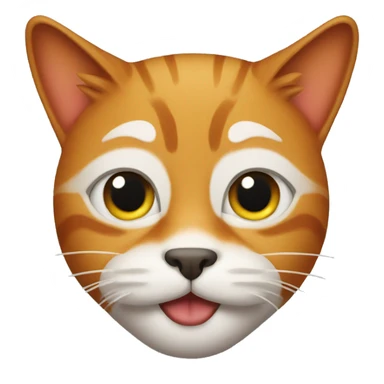 Ginger cat with a goatee sticker