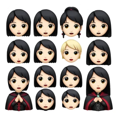 Bana kick icin emoji paketi lazim Gothic anime karakterleri olsun iAloneK nicknameli bazi emojilerde olsun sticker