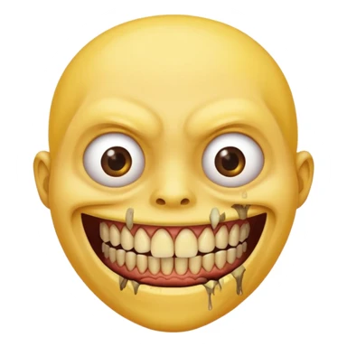 Person with very yellow rotten teeth sticker