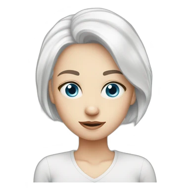 Mother worried blue-eyes white-short-hair middled-aged White techy sticker