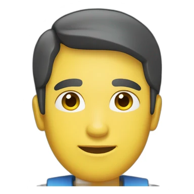 civil engineer, dark hair, dark eyes, light skin, straight hair, blue and yellow colors sticker