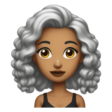 sassy gitl with long false lashes sticker