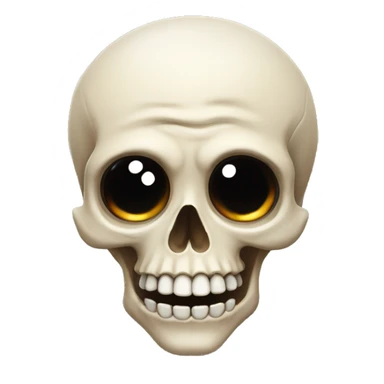 Skull smiling with weird eyes sticker