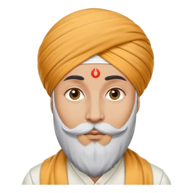Sikh man with circular turban sticker