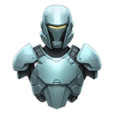 futuristic Phantom Infiltration armored breastplate colored with ghost effect sticker